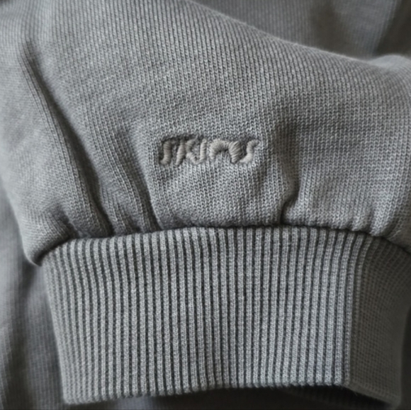SKIMS Boyfriend Fleece Half Zip Pullover Size:XS Zircon - Picture 10 of 11